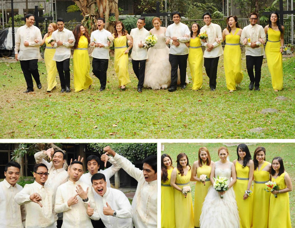 yellow themed wedding
