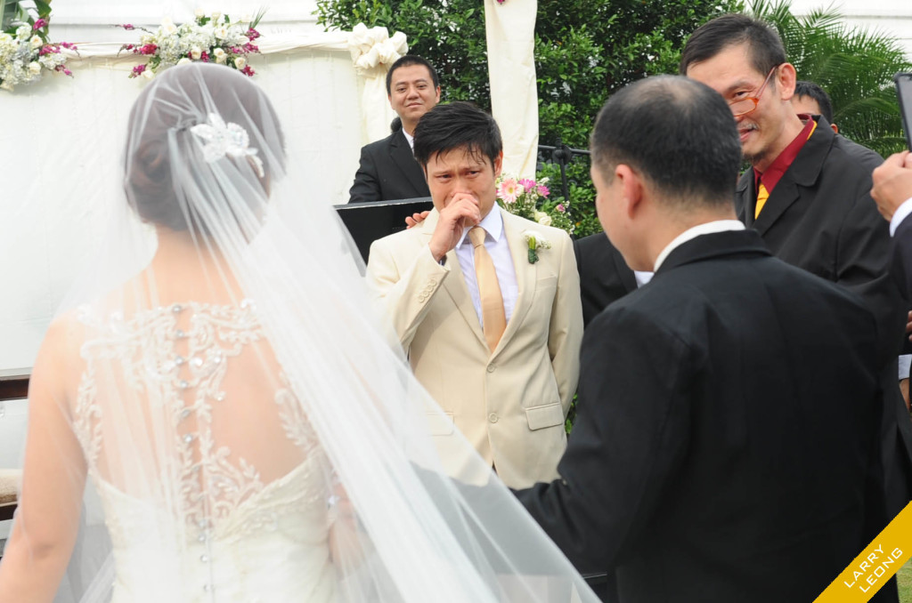 groom crying