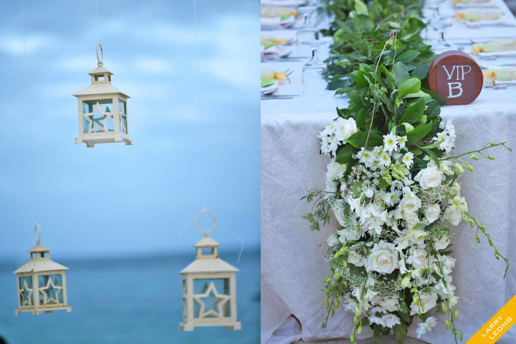 beach wedding details