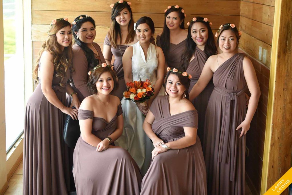 bridesmaid brown dress