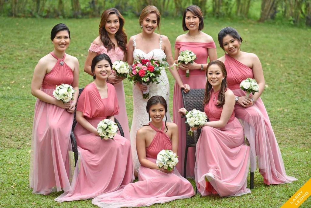 pink bridesmaid dresses