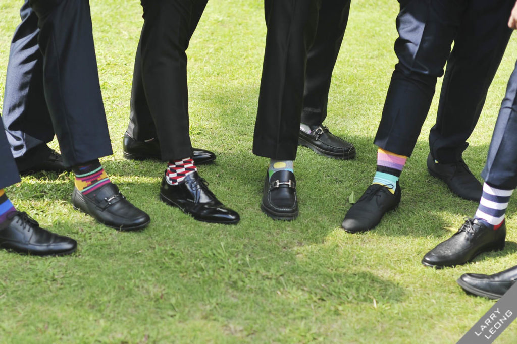 groomsmen happy